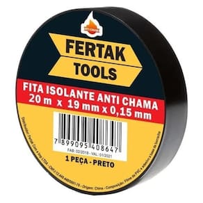 Fita Isolante Antichama 19 Mm X 20 Mts - Fertak - ( 10 Peças )