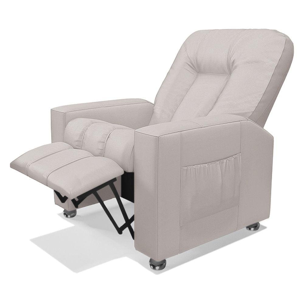 Poltrona do Papai Reclinável Romeo F05 Facto Bege - Lyam Decor
