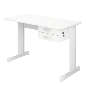 Mesa Secretaria Maxxi 121X61x75 Branco 2 Gavetas - Pandin