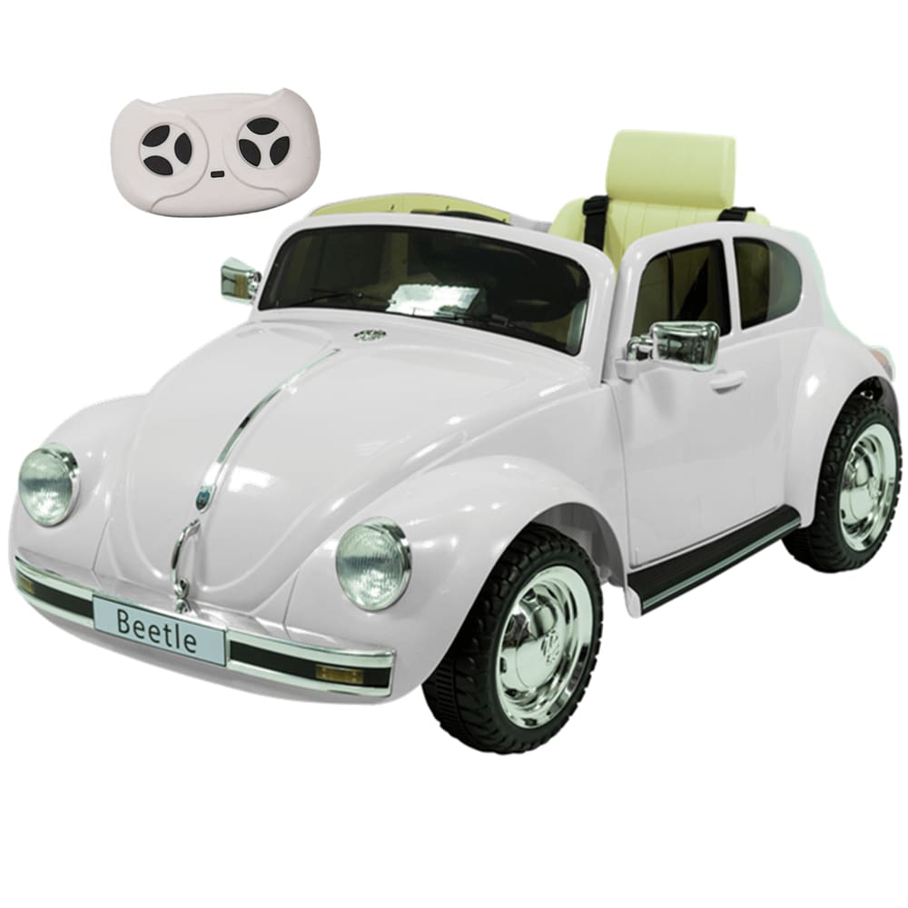 Carro Eletrico Zippy Toys Volkswagen Fusca Beetle Branco 12V CR