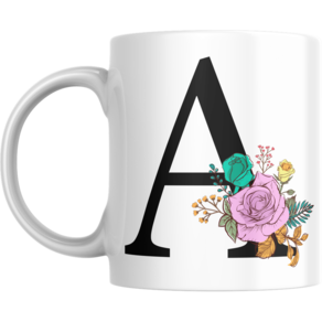 Canecas Personalizadas Alfabeto Black Letra A