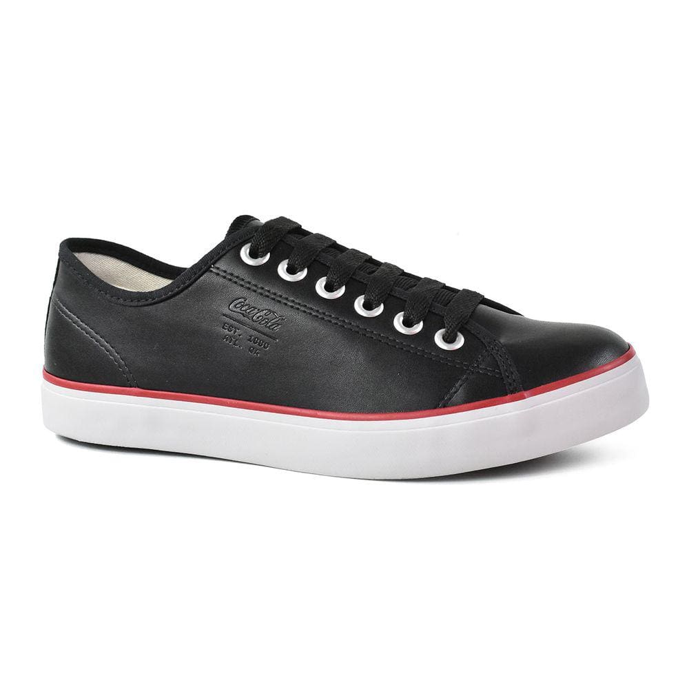 Tênis Coca-Cola Stream Feminino Preto Vermelho