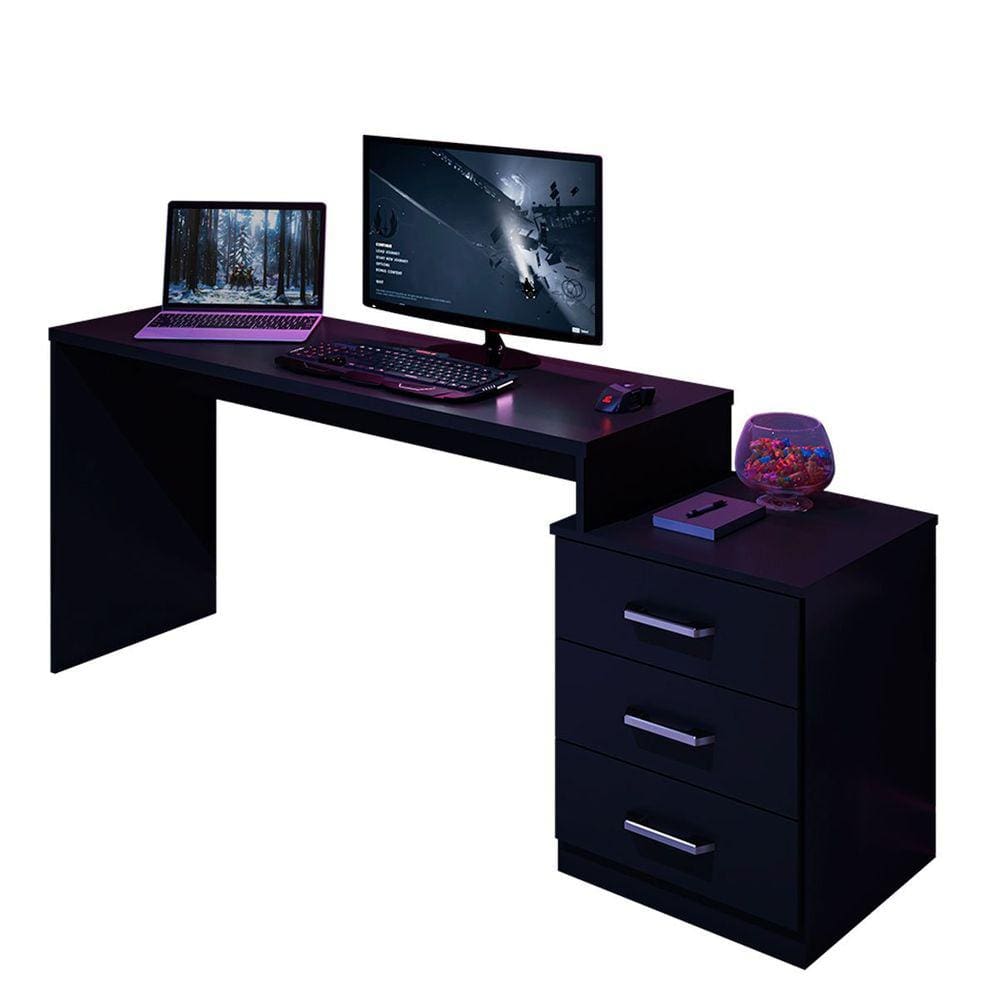 Mesa Gamer com Regulagem de Altura e Gaveteiro DRX-5000