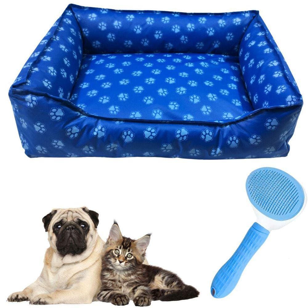 Cama Pet Luxo Retangular Impermeável Estampada M 50 X 40 +