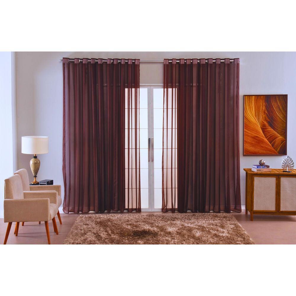 cortina sala quarto voal liso delicate 300x180 transparente