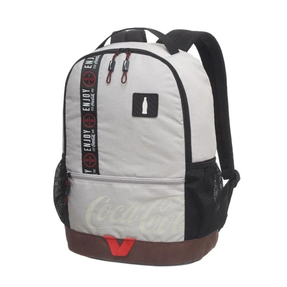 Mochila Coca-Cola Athletic Nylon Unissex Cinza Preto