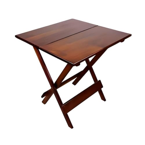 imagem-Mesa Dobravel Madeira Imbuia 70X70cm - Madesil - Marrom
