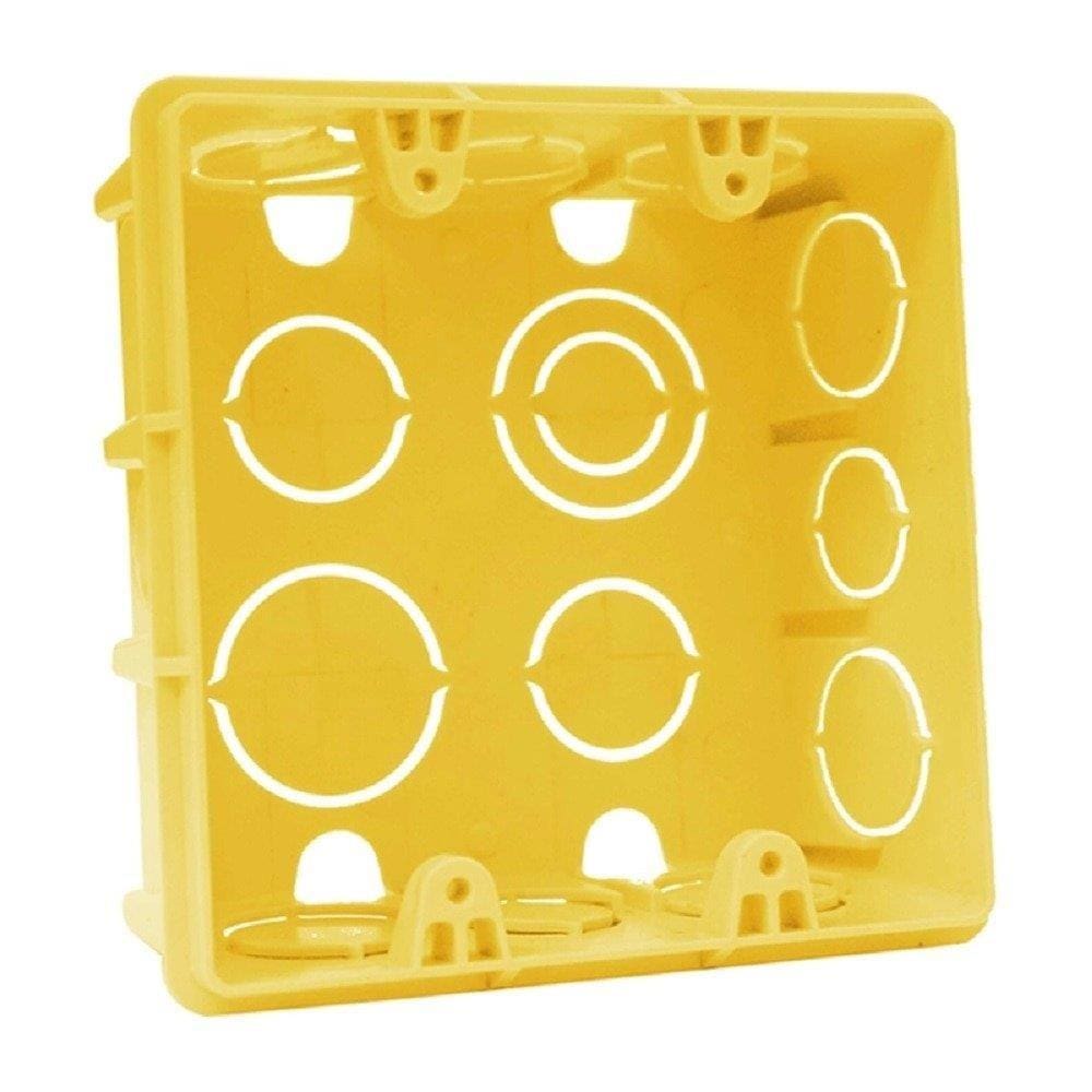 Caixa De Luz Amarela 4X4 Pvc Anti-Chamas Amarela 12X1