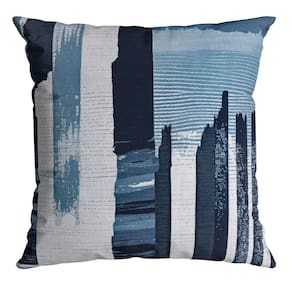Capa Velveteen 803 43 Cm X 43 Cm Azul / Branca
