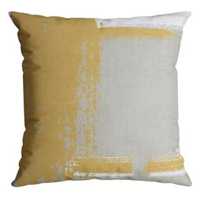 Capa Velveteen 787 43 Cm X 43 Cm Mostarda/Cinza
