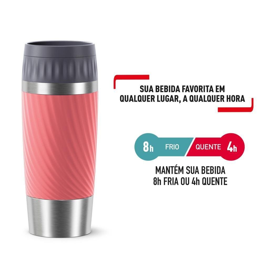 Copo Térmico com Tampa Tefal Easy Twist 360ml