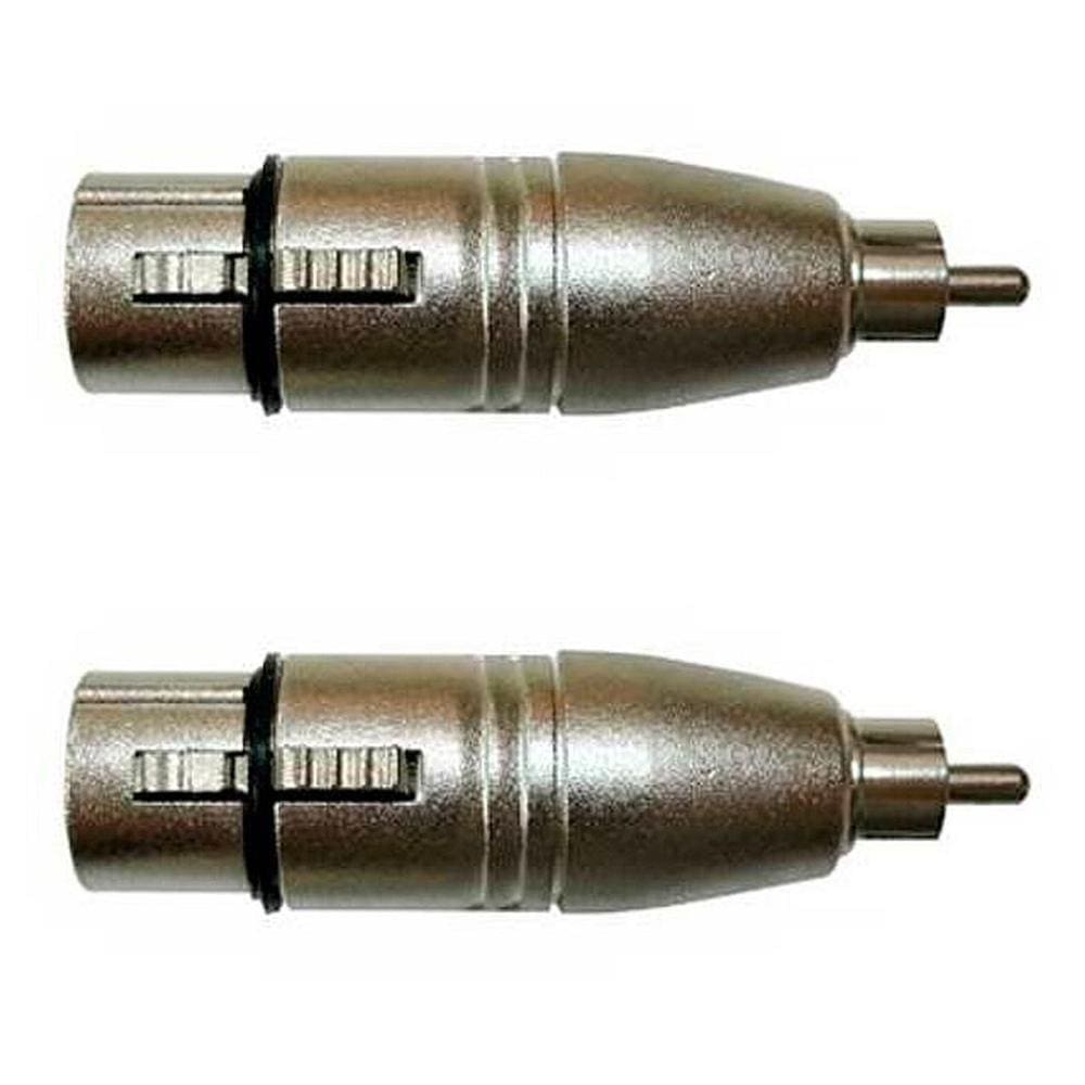 Adaptador Rca Macho P/xlr 3p Fêmea Niq. Wc 242 Ad 02 Unidades Wireconex [F108]
