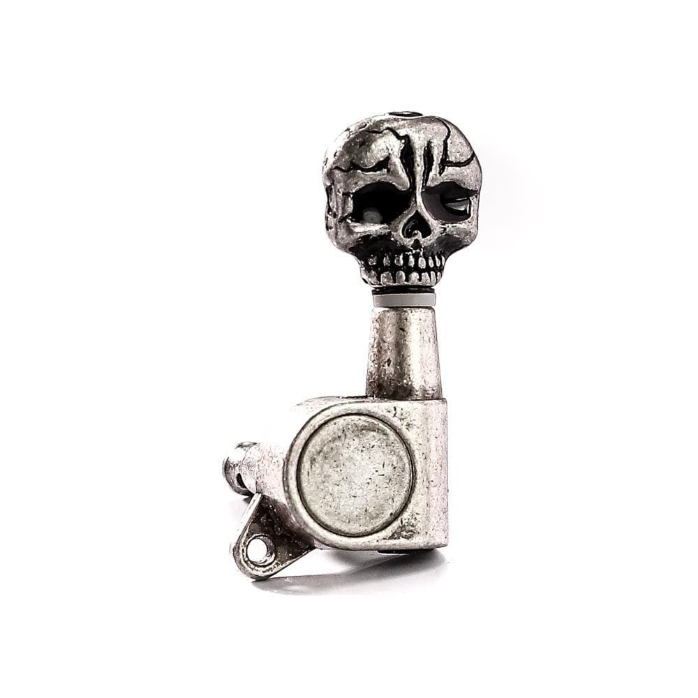 Tarraxa Guitarra Prata Relic L6 Caveira Canhoto Spirit [F035]