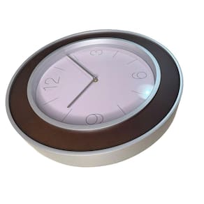 Relogio parede Grande 40cm prata classico moderno luxo
