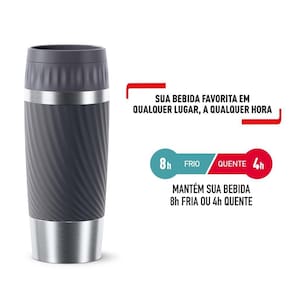 Copo Térmico com Tampa Tefal Easy Twist 360ml