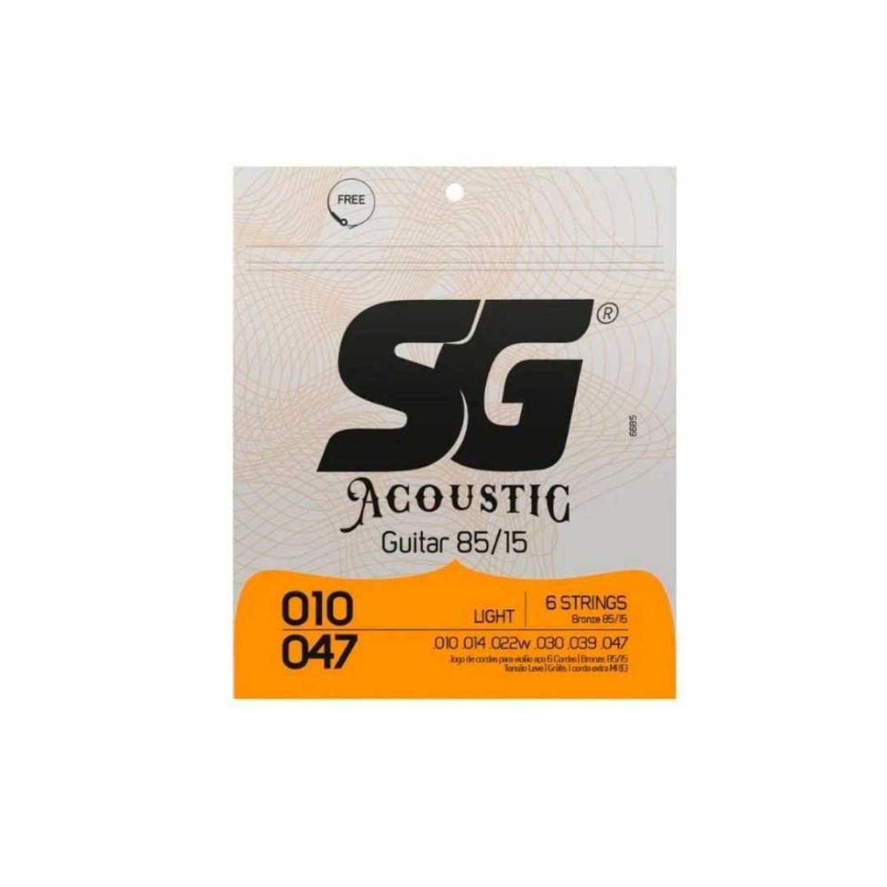 Encordoamento P/violão Aço Bronze 85/15 Sg 0.010 - 0.047 [F108]