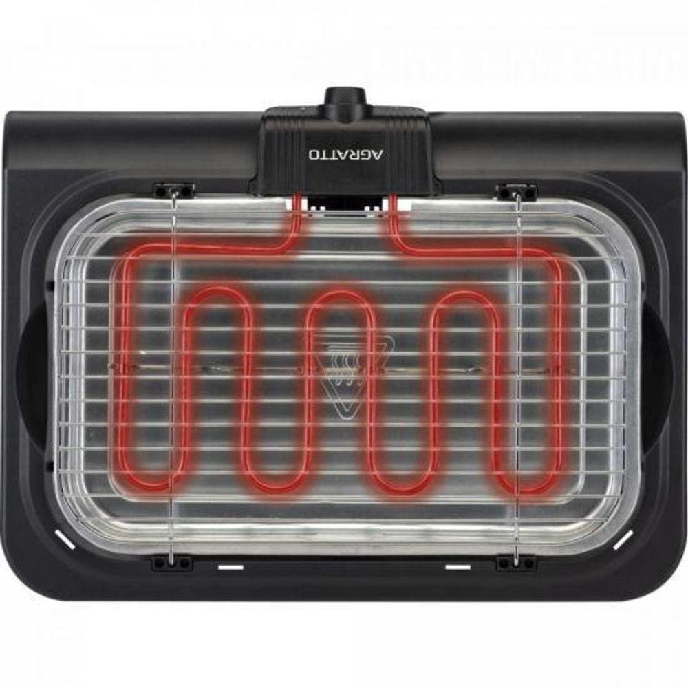 Churrasqueira Elétrica Agratto CH2-02 Mr.Cheff Preta 220v [F002]