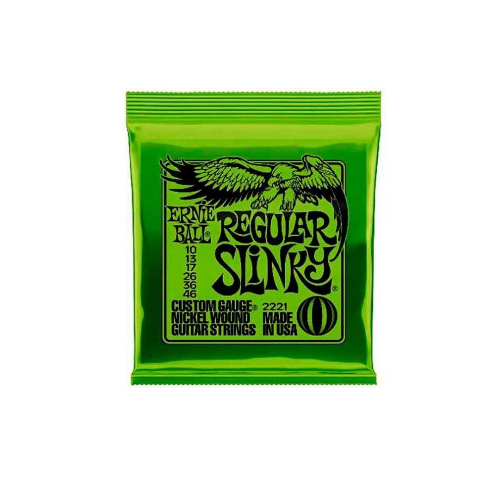 Encordoamento 010&quot;-046&quot; P/guitarra Regular Slink Niquel Ernie Ball P02221 [F108]