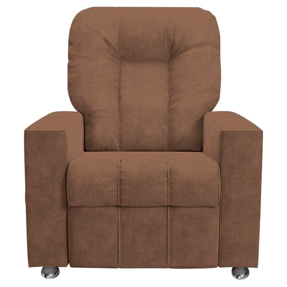 Poltrona do Papai Reclinável Romeo F05 Veludo Terracota - Lyam Decor