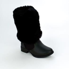 Bota Over The Knee Infantil Kidy Cano Alto Pelinho Preta