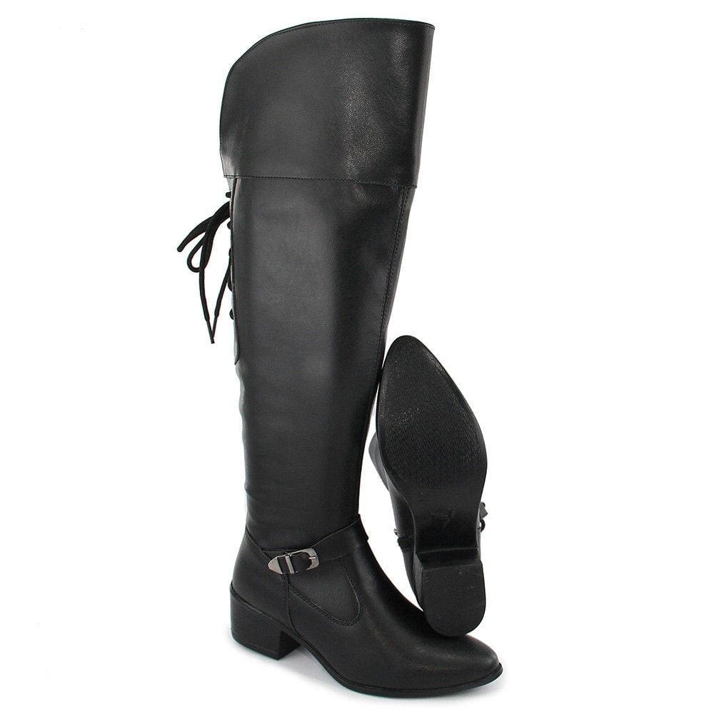 Bota Feminina Cano Alto Over Preta Rodeio Country Premium