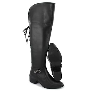 Bota Feminina Cano Alto Over Preta Rodeio Country Premium
