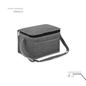 Bolsa Térmica Porta Marmita Lanche Bebida Cinza