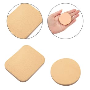 Kit com 02 Esponjas para Maquiagem Quadrada Redonda Base Pó