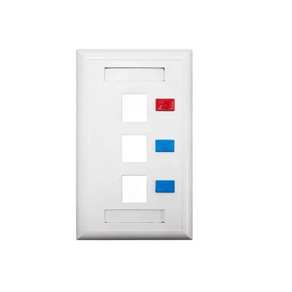 Espelho Parede 4x2 Branco P/ Keystone 3 Portas [22]