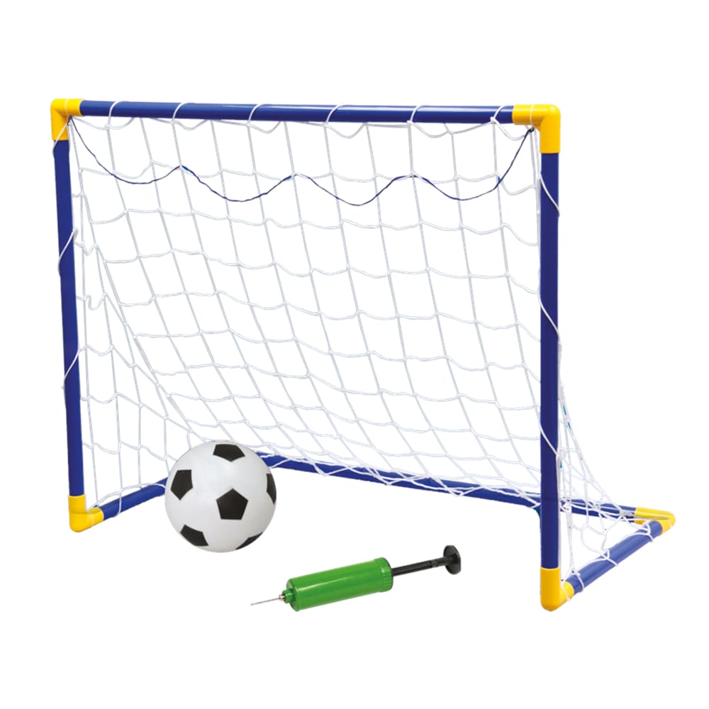 Kit Mini Trave Futebol Golzinho Bola Bomba de Ar Pais & Filhos