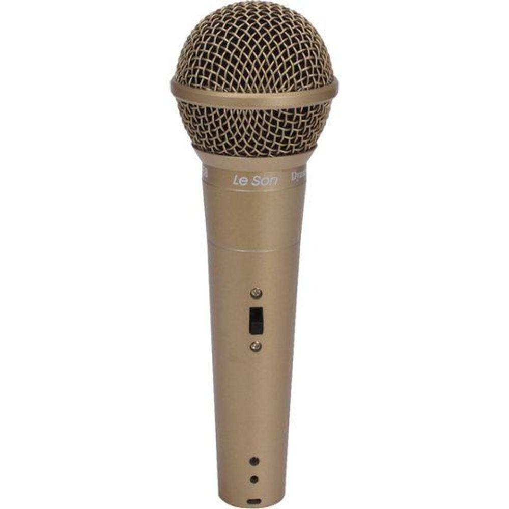 Microfone de Mão Leson LS58 Dinâmico Champanhe [F002]