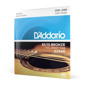 Encordoamento Violão Aço 12C 10-50 D Addario 85/15 Bronze [F035]