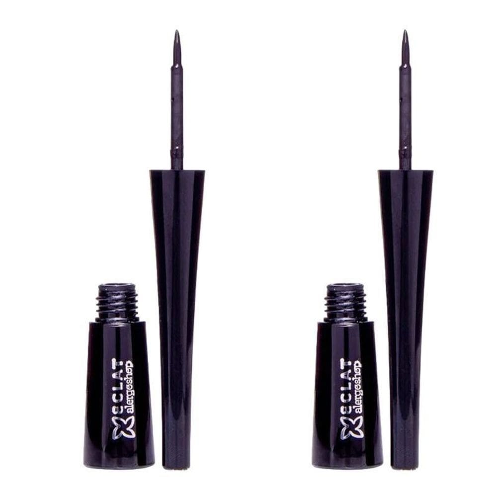 KIT 2 Delineadores Líquidos Preto Eclat Alergoshop