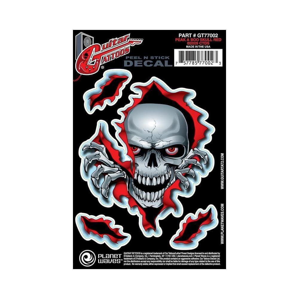Adesivo Guitarra Peek A Boo Skull Tattoo D Addario GT77002 [F035]