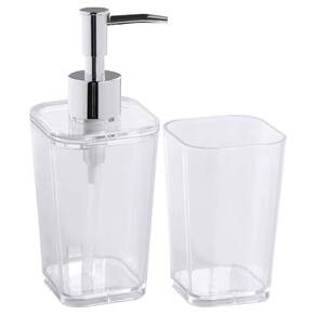 Kit Acessórios para Banheiro Plástico 2pçs Astra Cristal KBB2/2*CRIST