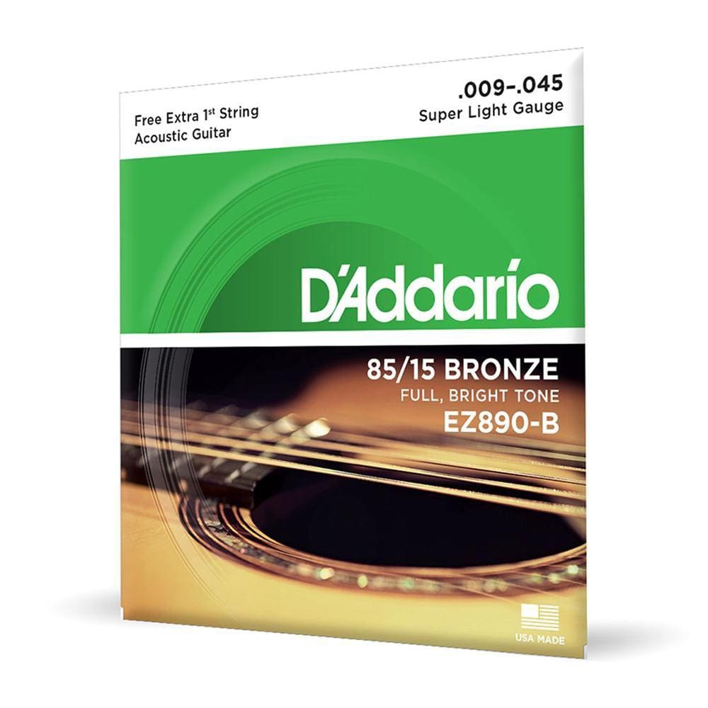 Encordoamento Violão Aço 09-45 Corda Extra D Addario EZ890-B [F035]