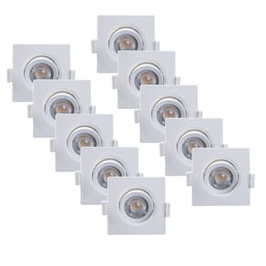Kit 10 Spot LED Embutir Quadrado Alltop PAR20 7W 45º 3000K - Taschibra