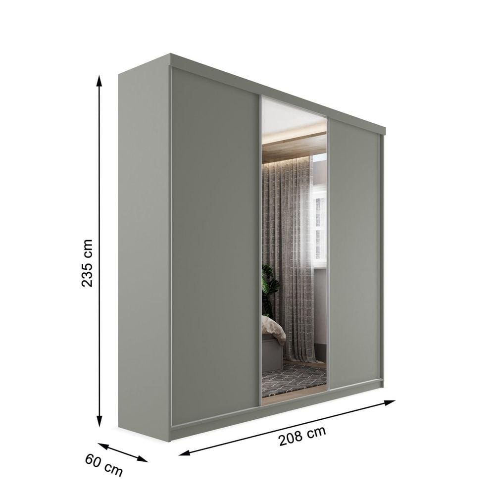 Guarda-roupa Casal 100% Mdf Bp com 3 Portas | Casas Bahia