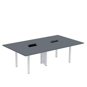 Mesa Reunião 320cm X 140cm Mrcpb3214 Grafito/Branco