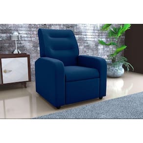 Poltrona para Sala de Estar Reclinável Classic Light Azul