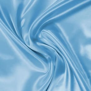Tecido Cetim Charmousse Liso 100% Poliéster Azul Bebê 5Mt
