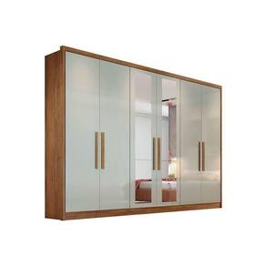Guarda Roupa Casal 6 Portas E 8 Gavetas Robust Plus Freijo Cumaru C/ Fendi - Novo Horizonte