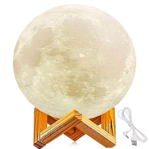 Luminária Abajur Umidificador Lua Cheia 3D Aromatizador