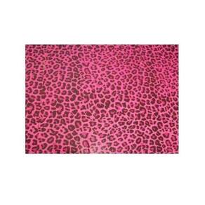Tecido Velboa Pelúcia Estampa Onça Pink Pêlo Baixo 1,5X1,50M