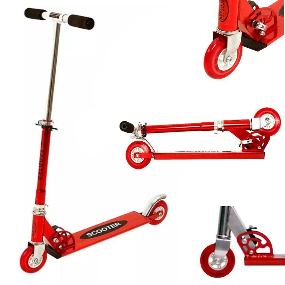 Patinete Infantil Radical Dobrável Ajustável Dm Toys 40Kg