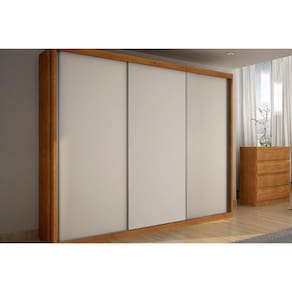 Guarda Roupa 3 Portas De Correr E 6 Gavetas Paradizzo Gold Cumaru-Fendi - Novo Horizonte