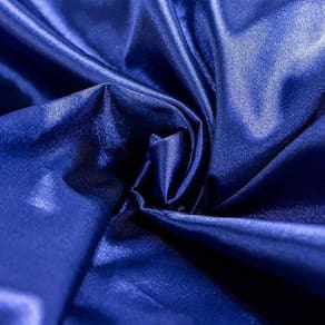 Tecido Cetim Charmousse Liso 100% Poliéster Azul Royal 5Mt