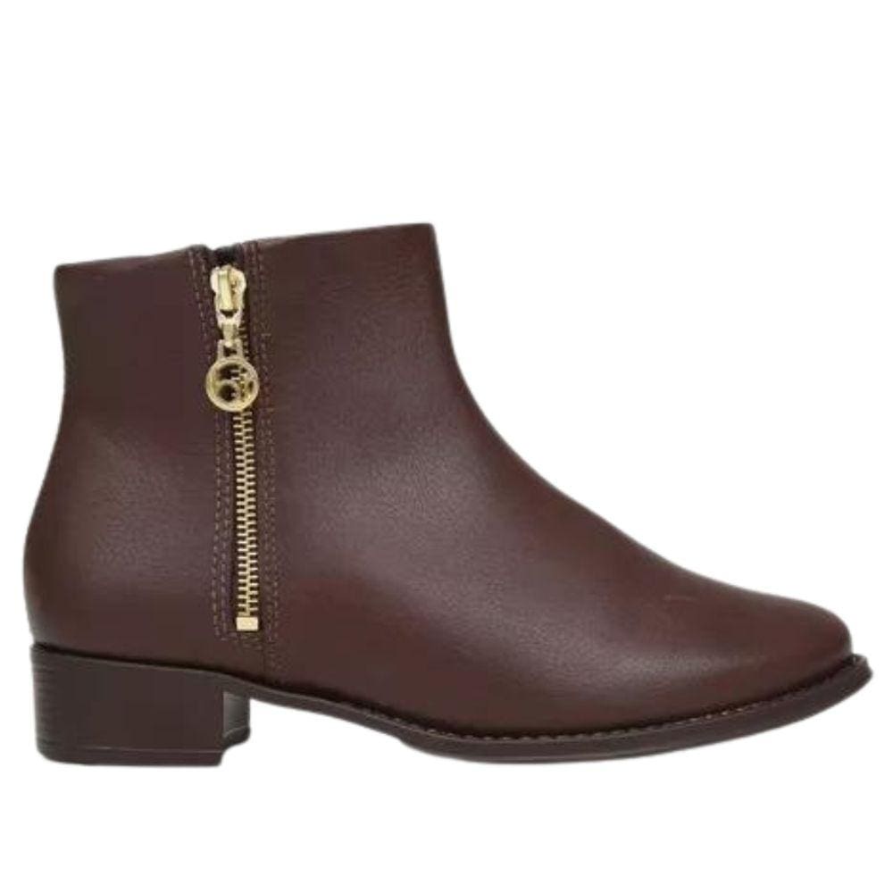 Bota Beira Rio Napa Floather Cano Curto Feminina Café