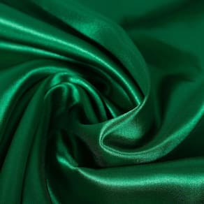 Tecido Cetim Charmousse 100% Poliéster Verde Bandeira 5Mt