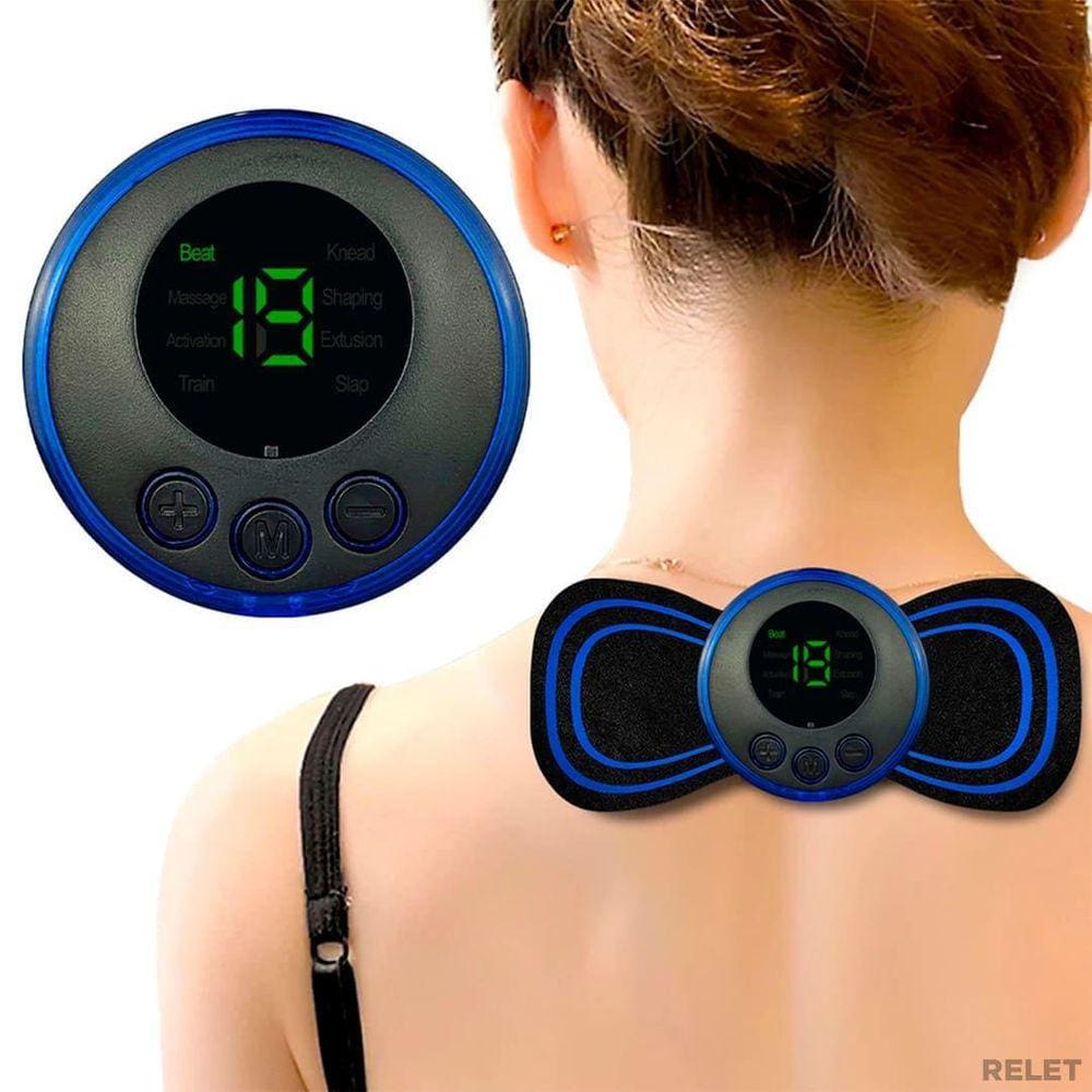Massageador Elétrico Portátil Muscular Dores Pescoço Pernas